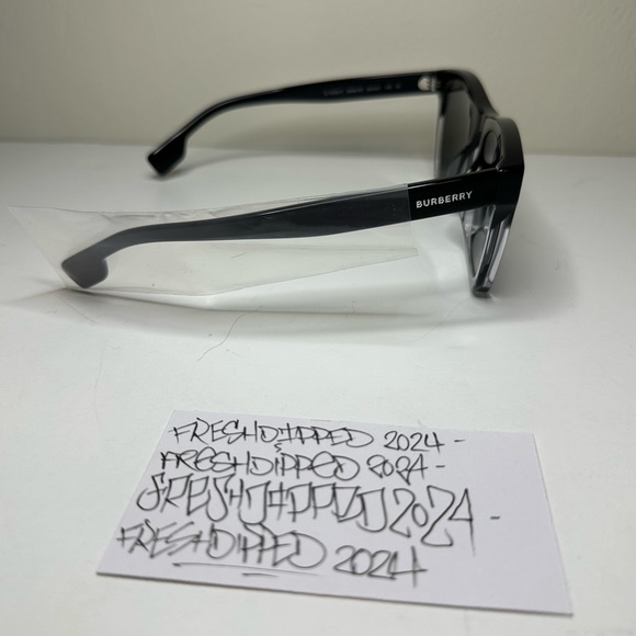 NWT MENS BURBERRY COOPER SUNGLASSES BE4348F 394887 BLACK W/ALL ACCESSORIES - Picture 6 of 13